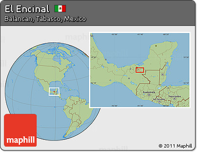 Savanna Style Location Map of El Encinal