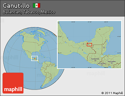 Savanna Style Location Map of Canutillo