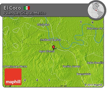 Physical Map of El Coco