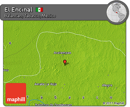 Physical Map of El Encinal