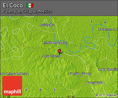 Physical Map of El Coco