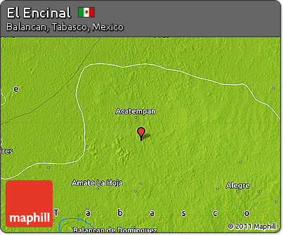 Physical Map of El Encinal