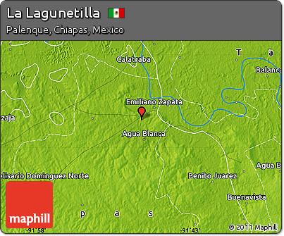 Physical Map of La Lagunetilla