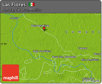 Physical Map of Las Flores