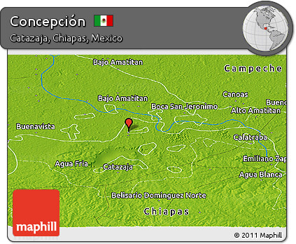 Physical Panoramic Map of Concepción