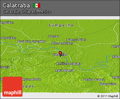 Physical Panoramic Map of Calatraba