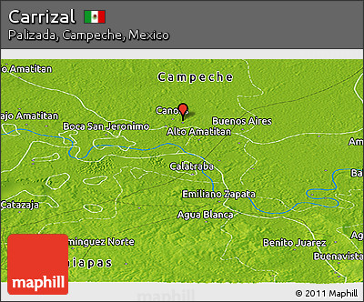 Physical Panoramic Map of Carrizal