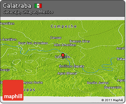 Physical Panoramic Map of Calatraba