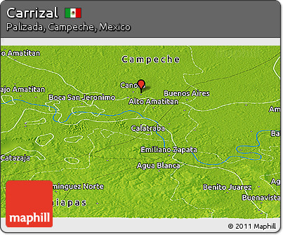 Physical Panoramic Map of Carrizal