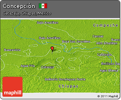 Physical Panoramic Map of Concepción