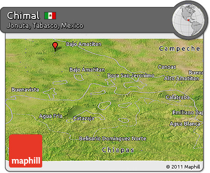 Satellite Panoramic Map of Chimal