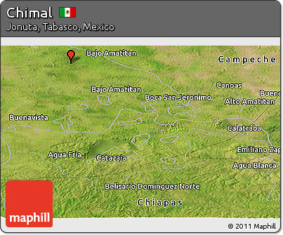 Satellite Panoramic Map of Chimal