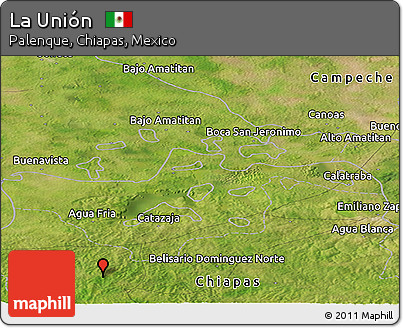 Satellite Panoramic Map of La Unión