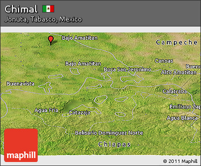 Satellite Panoramic Map of Chimal