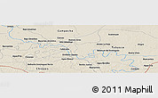 Shaded Relief Panoramic Map of the area around 17° 50' 55" N, 91° 43' 29" W