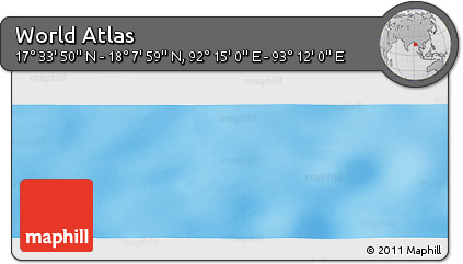 Physical Panoramic Map of the Area around 17° 50' 55" N, 92° 43' 29" E