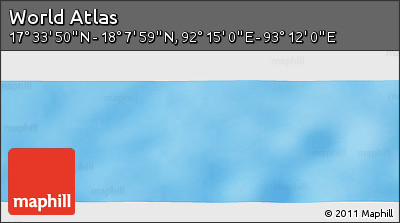 Physical Panoramic Map of the Area around 17° 50' 55" N, 92° 43' 29" E