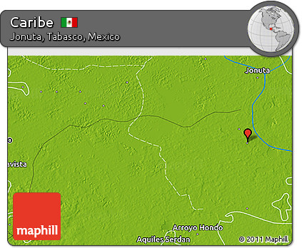Physical 3D Map of Caribe
