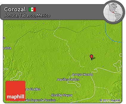 Physical 3D Map of Corozal