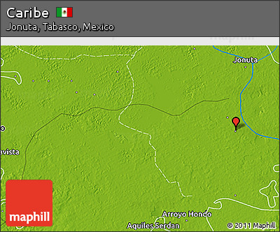 Physical 3D Map of Caribe