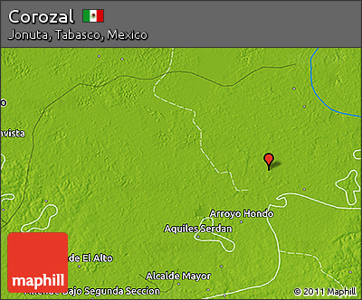 Physical 3D Map of Corozal