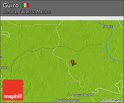 Physical 3D Map of Güiro