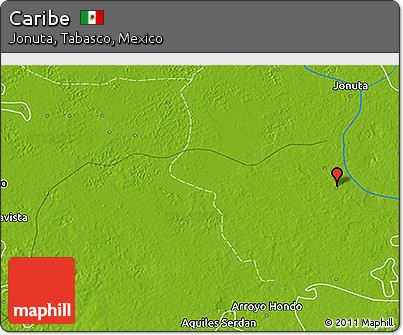 Physical 3D Map of Caribe