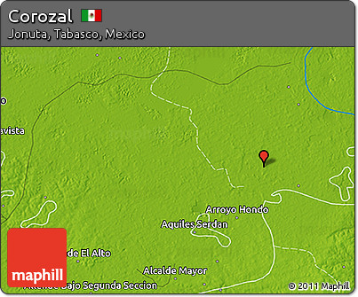 Physical 3D Map of Corozal