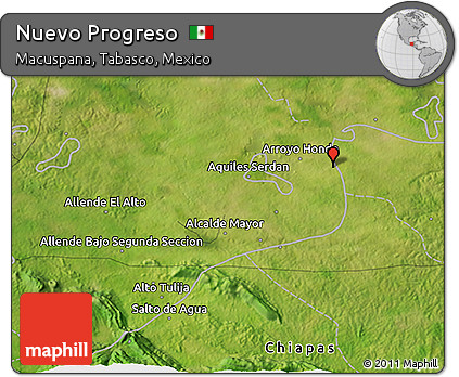 Satellite 3D Map of Nuevo Progreso