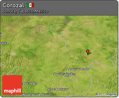 Satellite 3D Map of Corozal