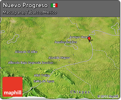 Satellite 3D Map of Nuevo Progreso