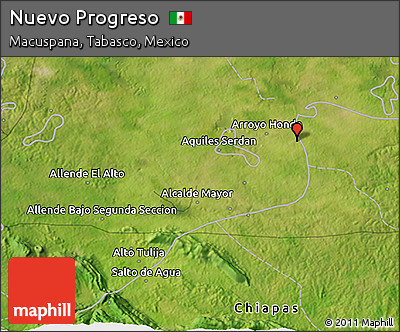 Satellite 3D Map of Nuevo Progreso