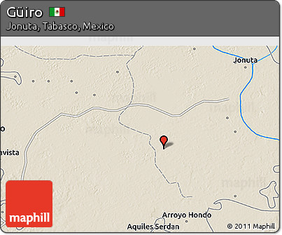 Shaded Relief 3D Map of Güiro