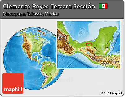 Physical Location Map of Clemente Reyes Tercera Sección