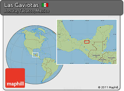 Savanna Style Location Map of Las Gaviotas