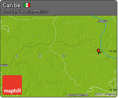 Physical Map of Caribe