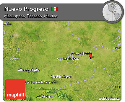 Satellite Map of Nuevo Progreso