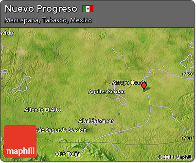 Satellite Map of Nuevo Progreso