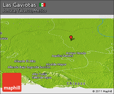 Physical Panoramic Map of Las Gaviotas