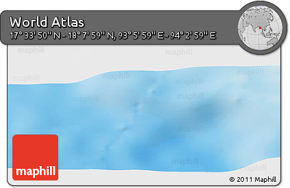 Physical Panoramic Map of the Area around 17° 50' 55" N, 93° 34' 29" E