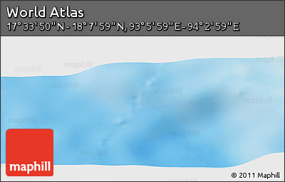 Physical Panoramic Map of the Area around 17° 50' 55" N, 93° 34' 29" E