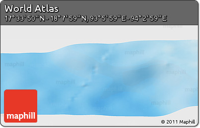 Physical Panoramic Map of the Area around 17° 50' 55" N, 93° 34' 29" E