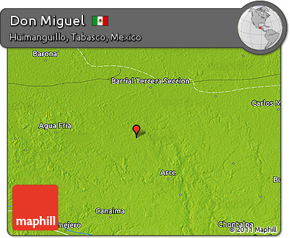 Physical 3D Map of Don Miguel