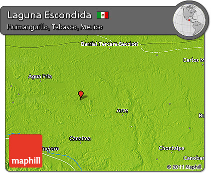 Physical 3D Map of Laguna Escondida