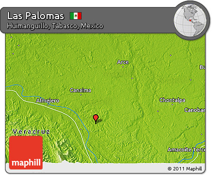 Physical 3D Map of Las Palomas