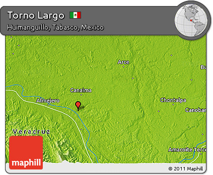 Physical 3D Map of Torno Largo