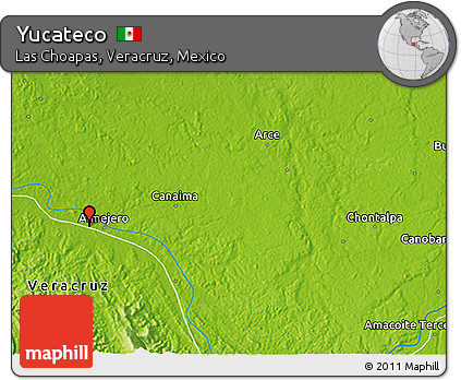 Physical 3D Map of Yucateco
