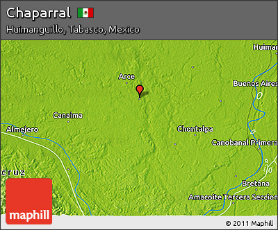 Physical 3D Map of Chaparral