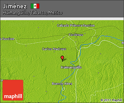 Physical 3D Map of Jiménez