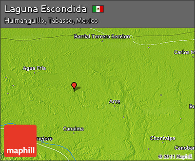 Physical 3D Map of Laguna Escondida